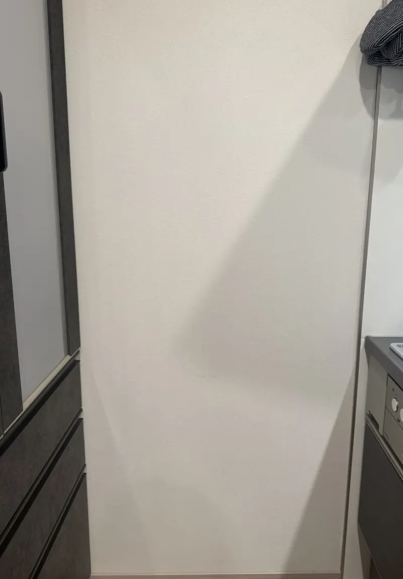 勝手口を封鎖してすっきりした壁