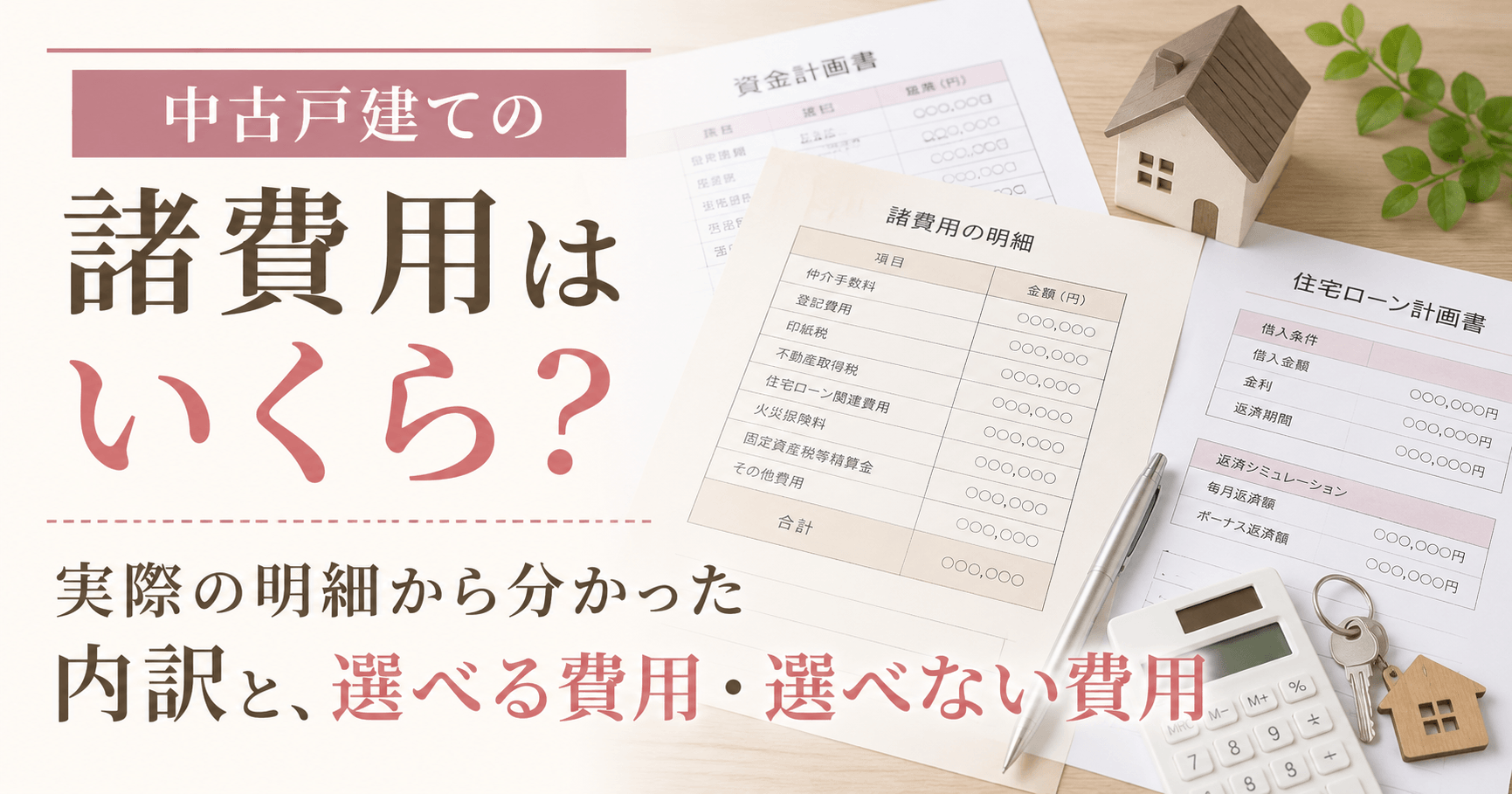 中古戸建ての諸費用はいくら?実際の明細から分かった内訳と、選べる費用・選べない費用